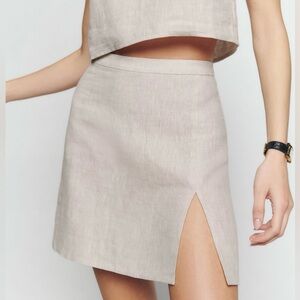 Reformation Baker Linen Skirt